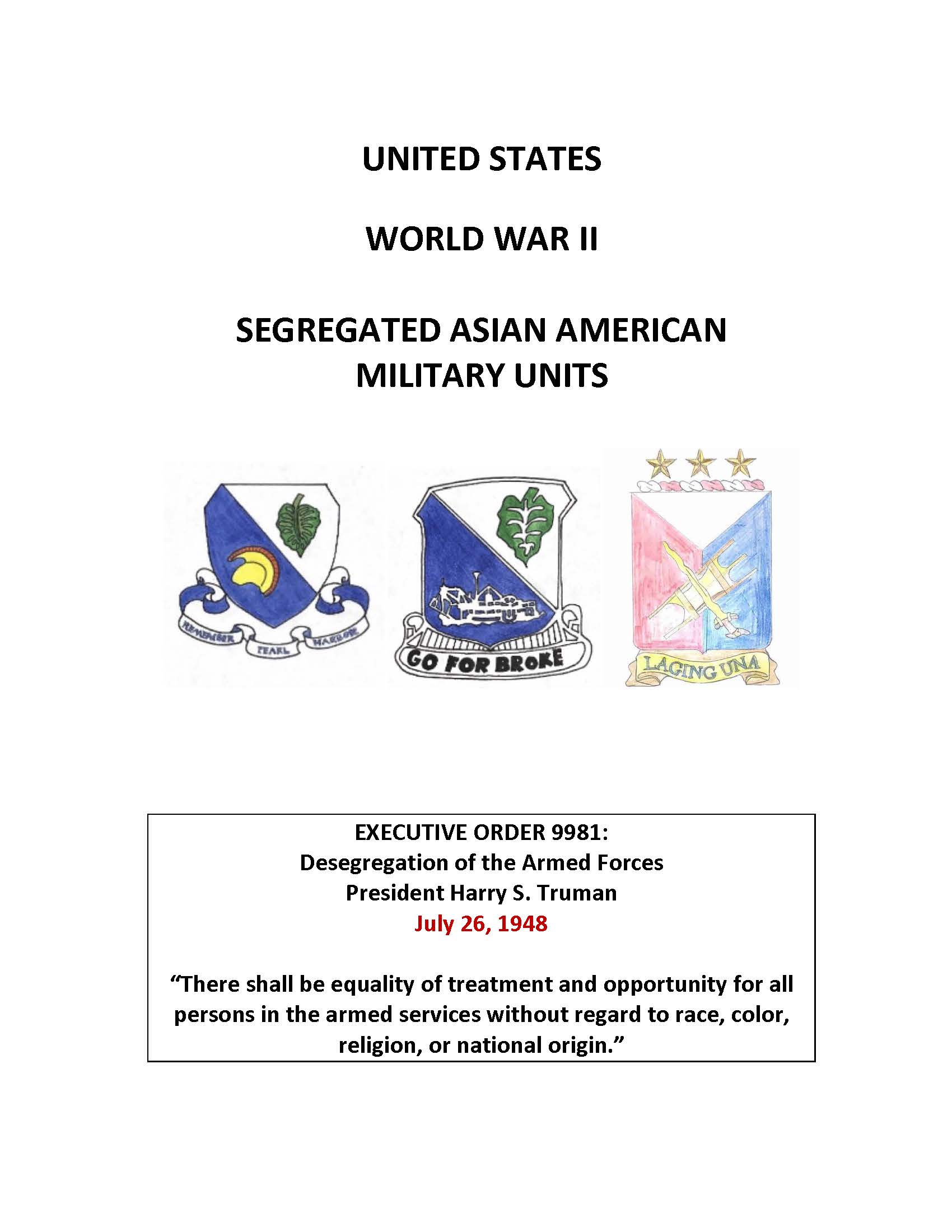 Asian American Segregated Units