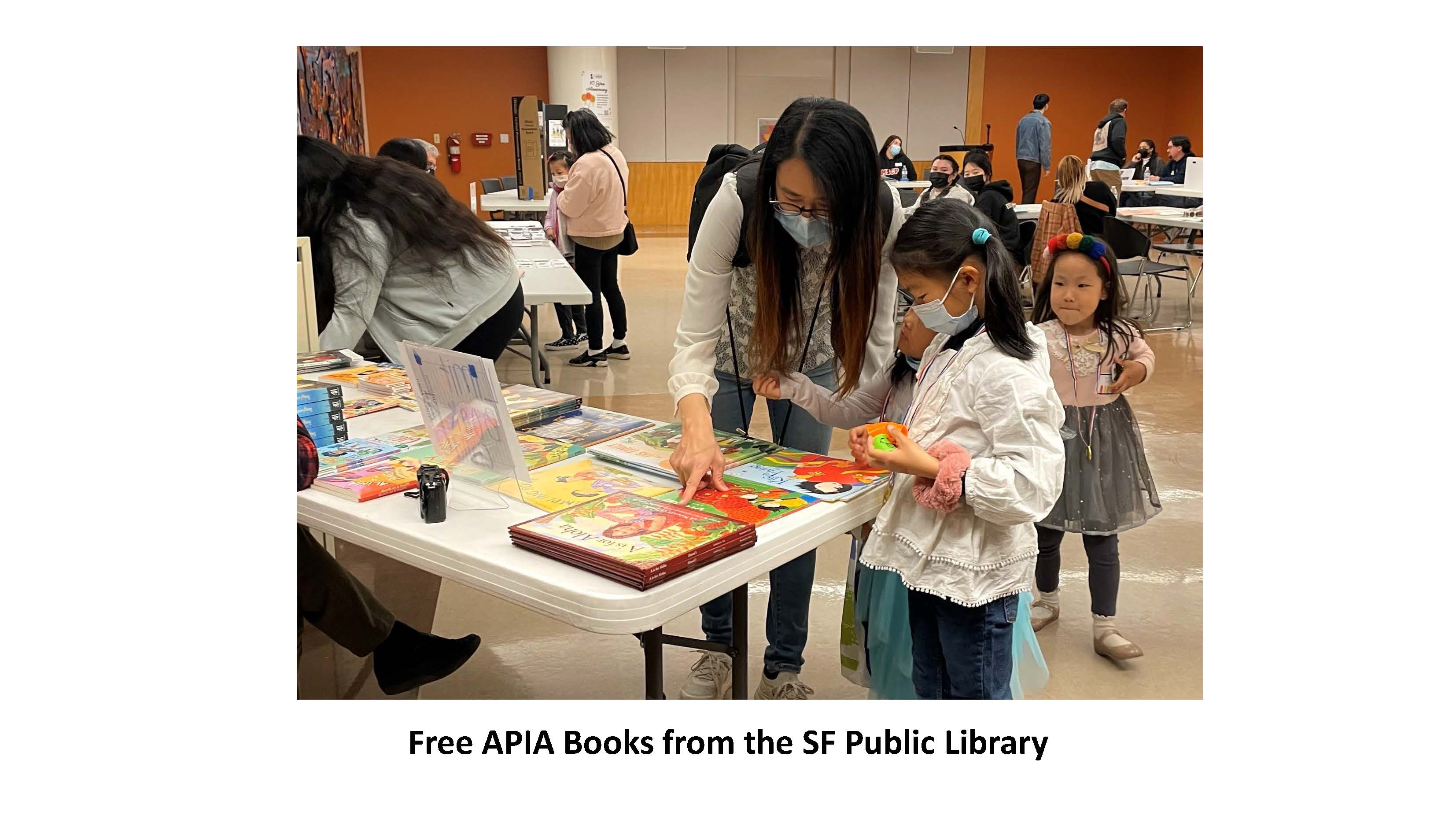 Choosing free APIA books from the library