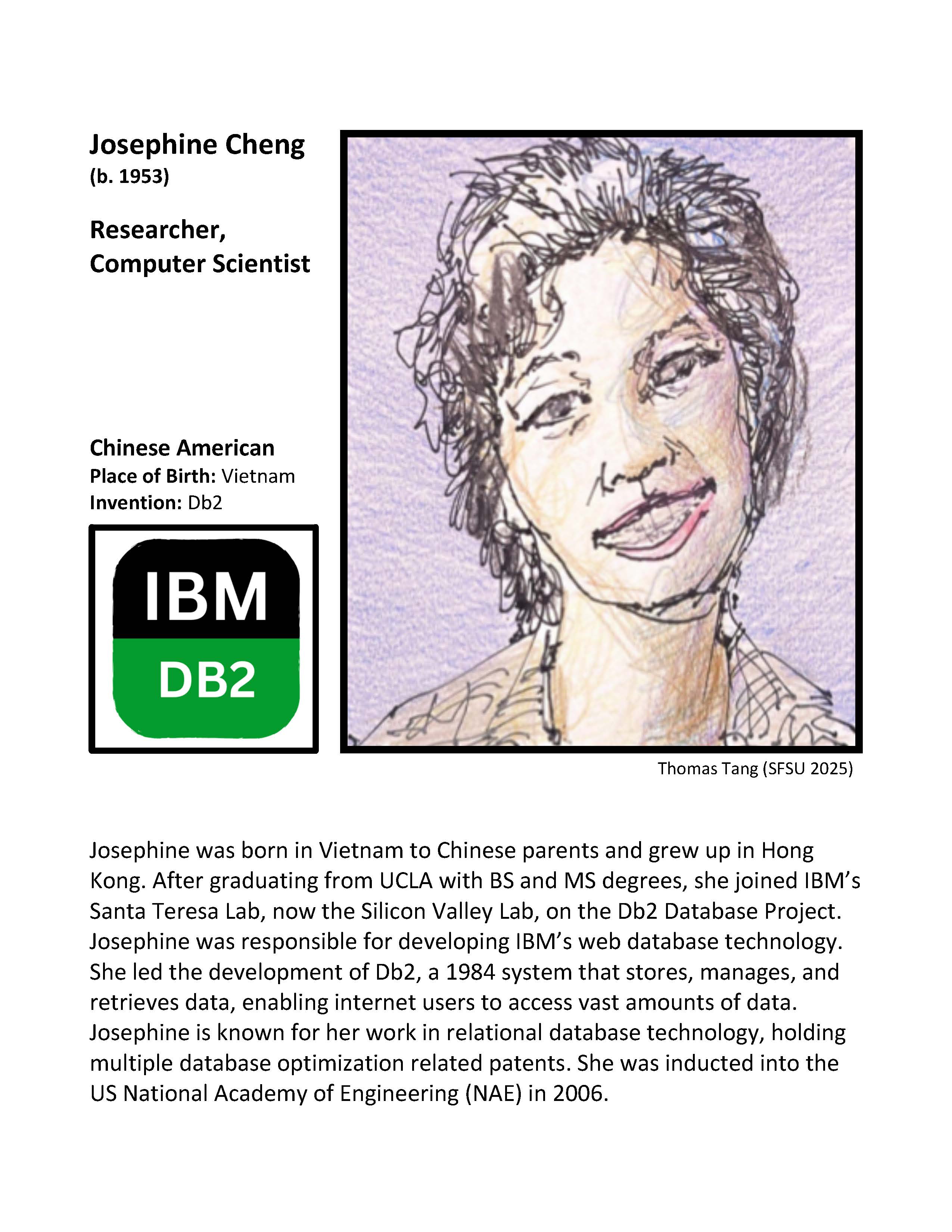 Portrait of Josephine Chen and invention