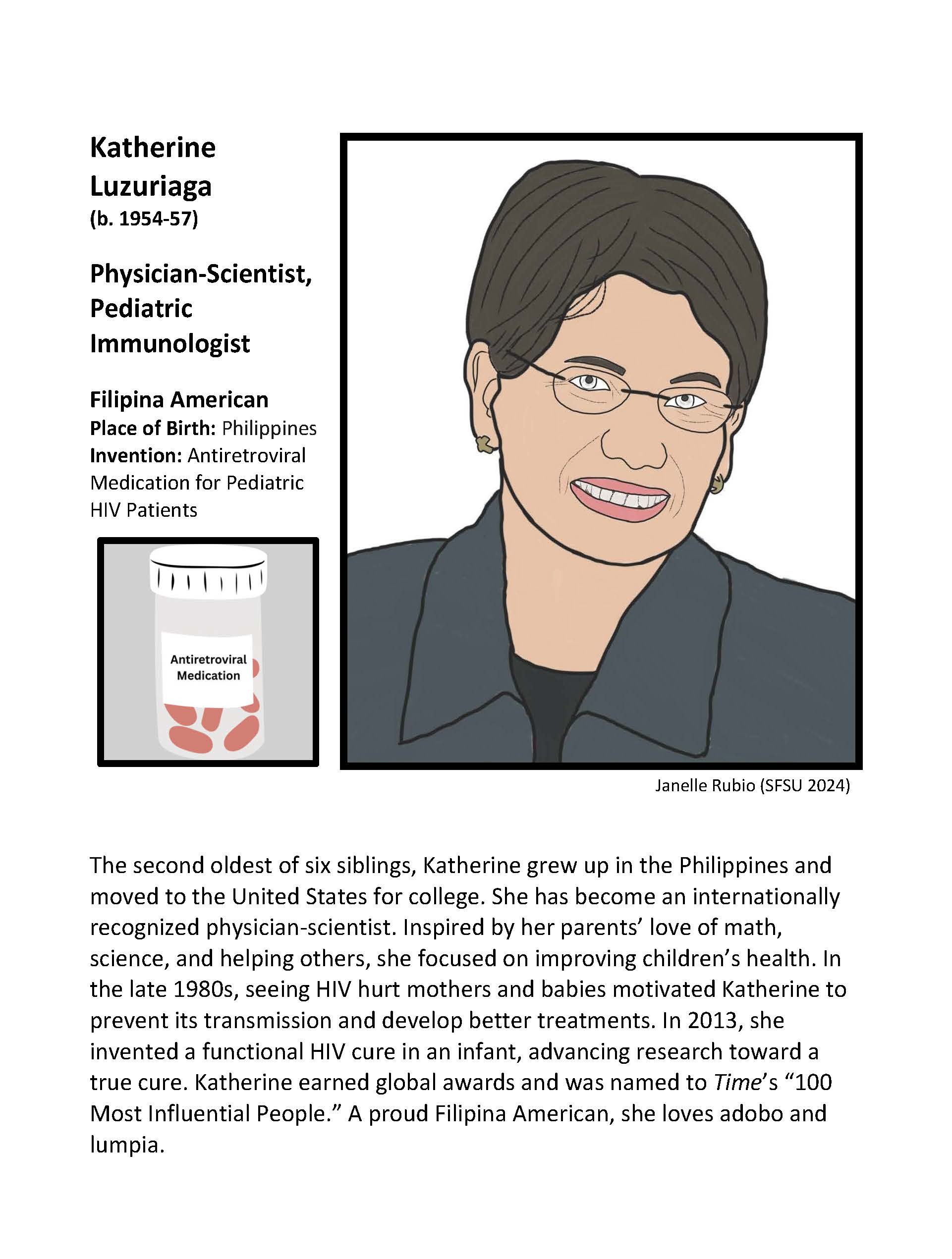 Portrait of Katherine Luzuriaga and invention