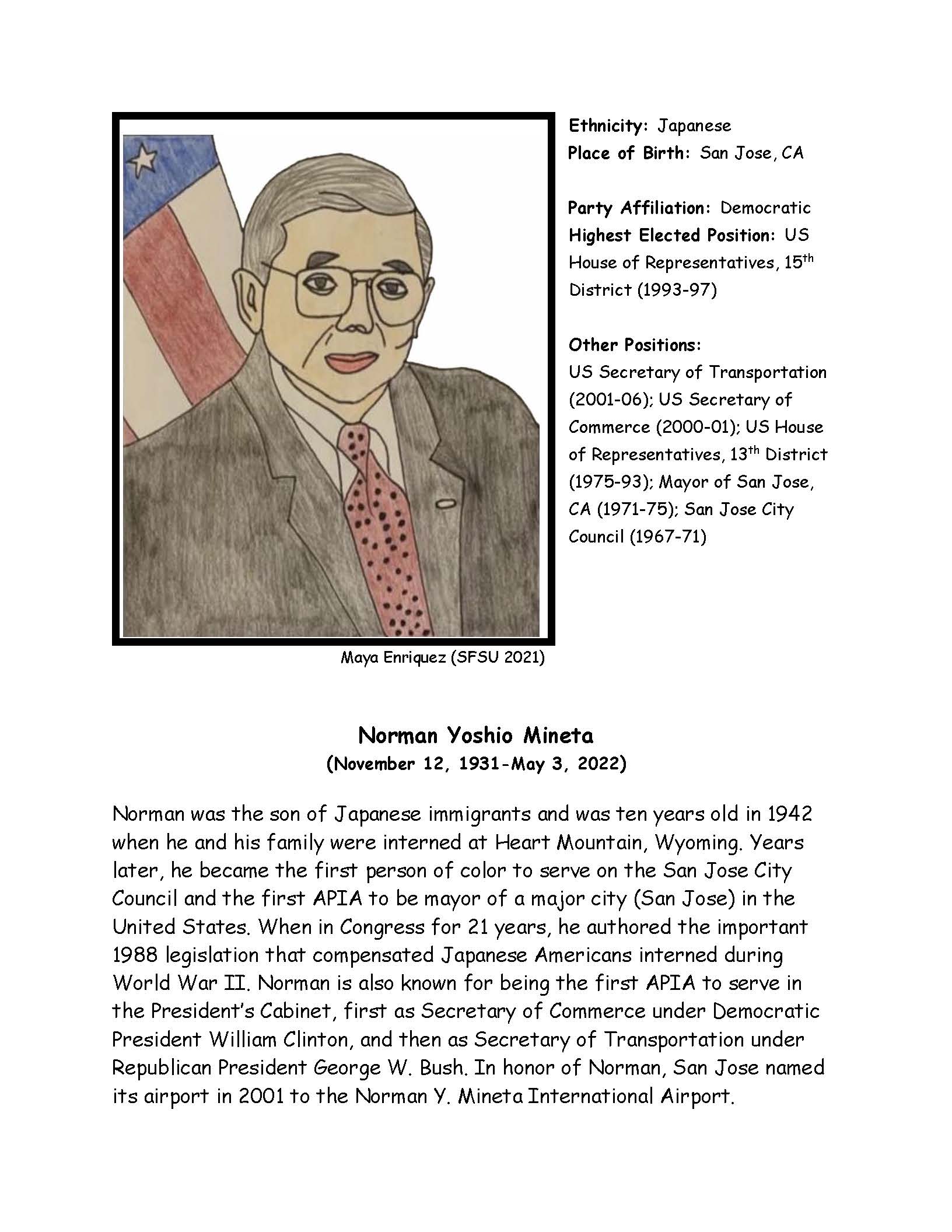 Biography of Norman Mineta