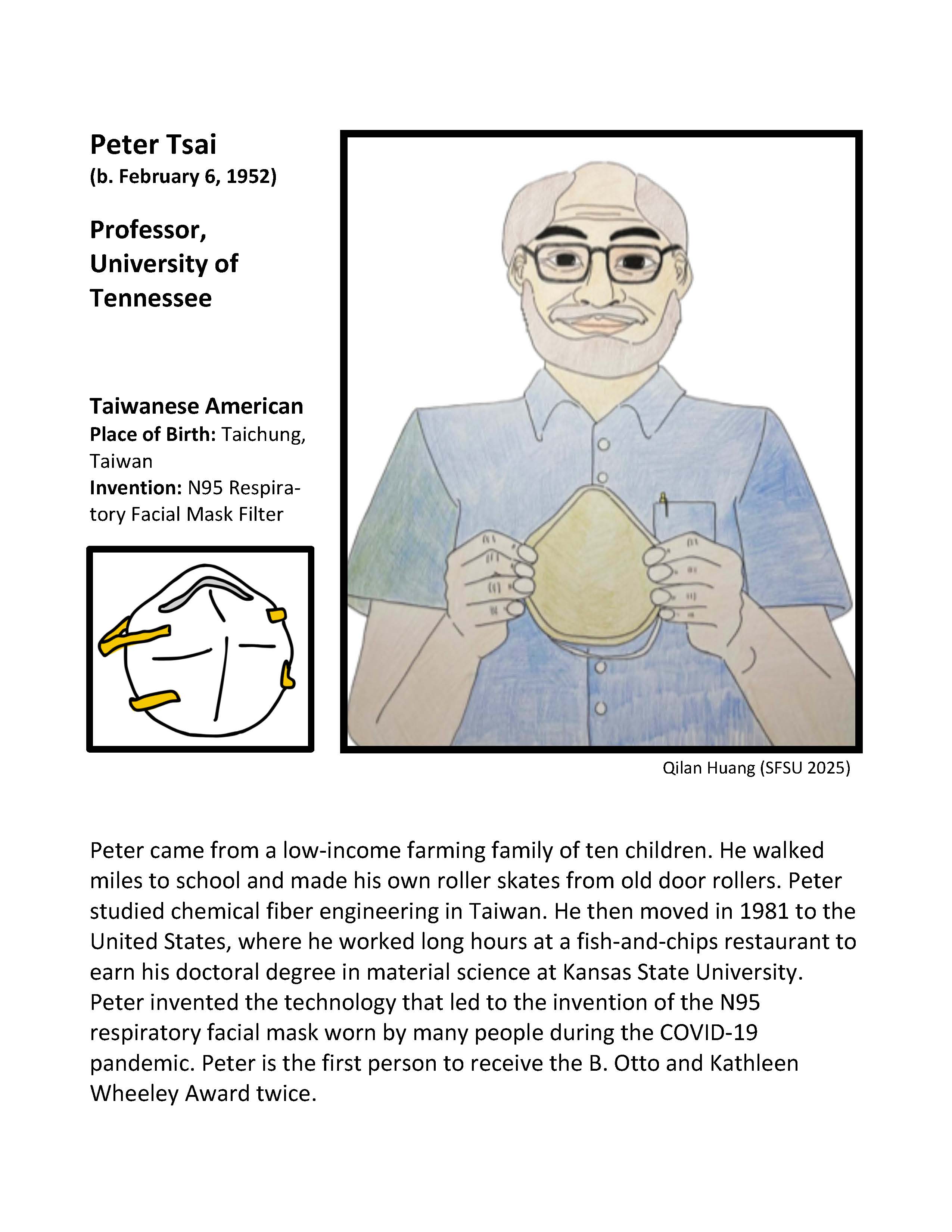 Portrait of Peter Tsai and invention