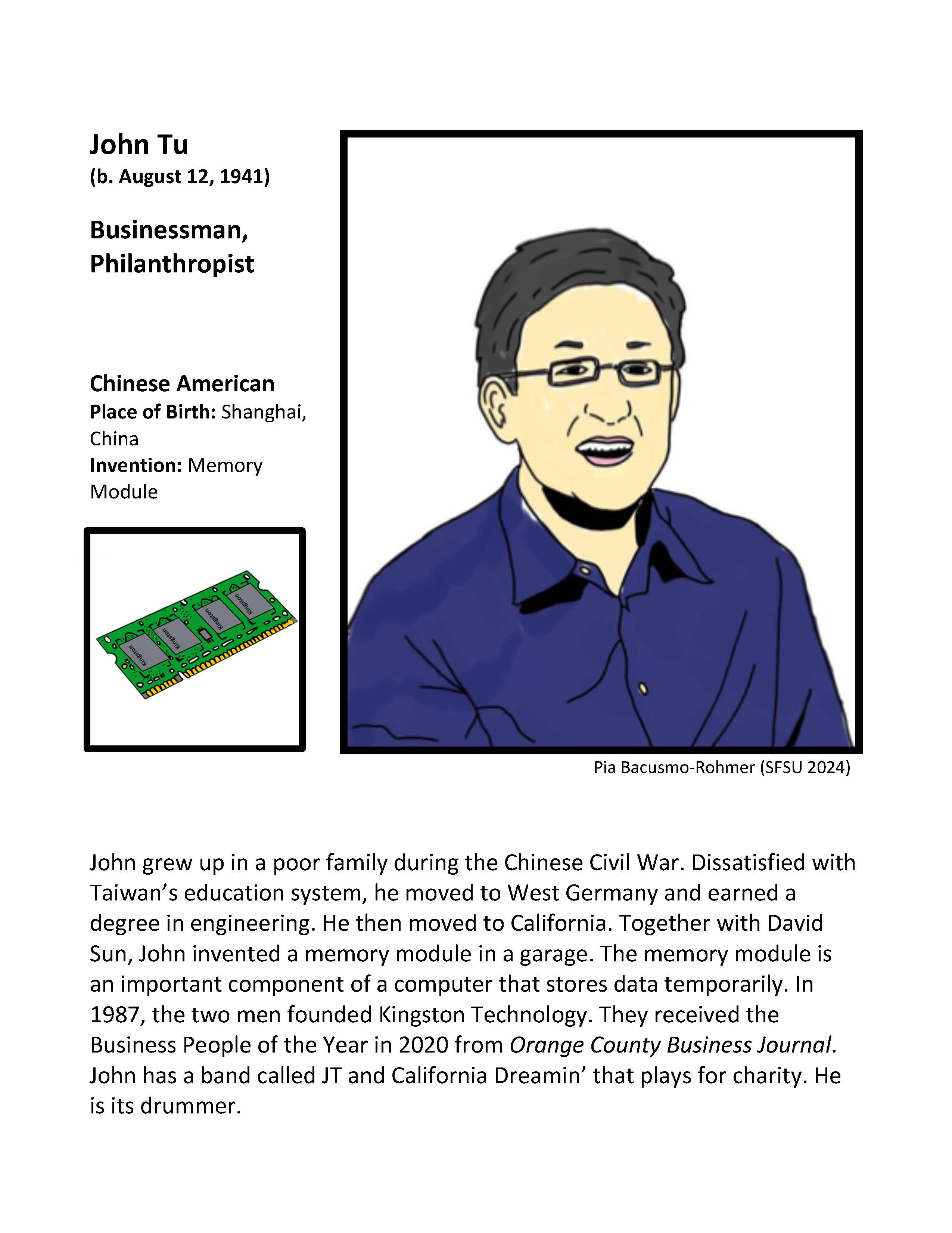 Portrait of John Tiu and invention
