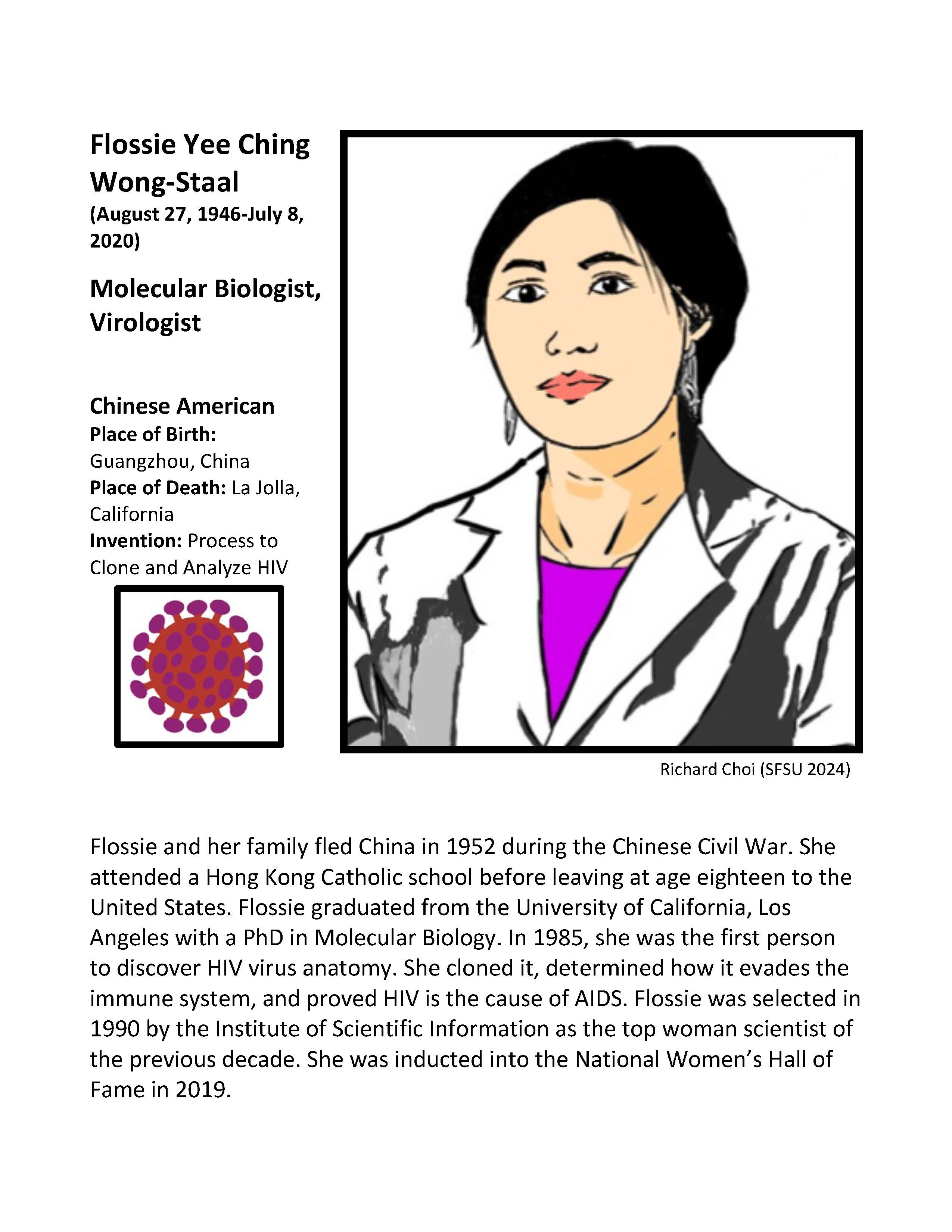 Portrait of Flossie Wong-Staal